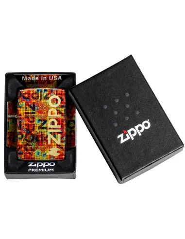 Зажигалка Zippo 46386 - Pixel Fusion - 540 Tumbled Brass