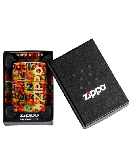 Зажигалка Zippo 46386 - Pixel Fusion - 540 Tumbled Brass