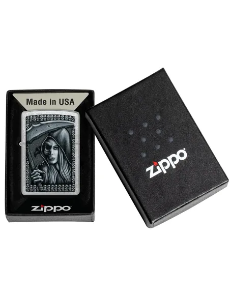 Зажигалка Zippo 46151 - Grim Beauty - Street Chrome