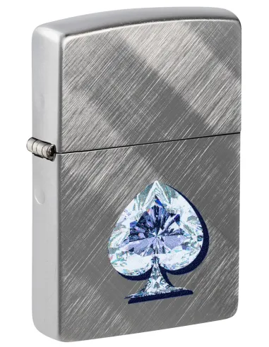 Зажигалка Zippo 46472 - Gleaming Spade - Diagonal Weave