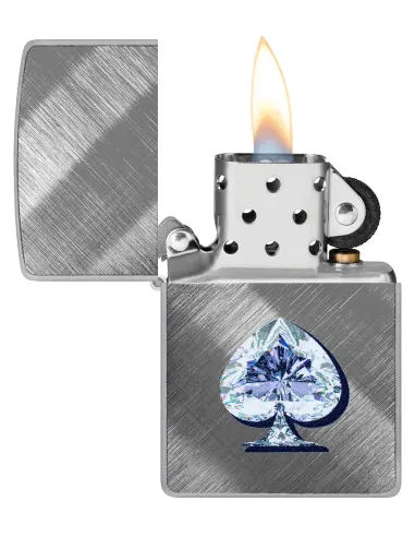 Зажигалка Zippo 46472 - Gleaming Spade - Diagonal Weave
