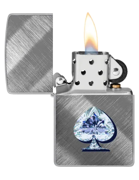 Зажигалка Zippo 46472 - Gleaming Spade - Diagonal Weave