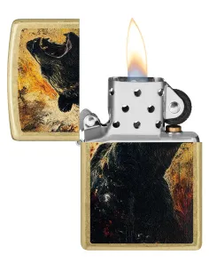 Зажигалка Zippo 46695  - Grizzly Roar - Street Brass 2