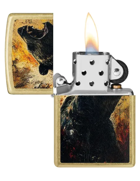 Зажигалка Zippo 46695  - Grizzly Roar - Street Brass