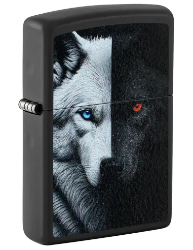 Зажигалка Zippo 46694 - Two Wolves - Black Matte