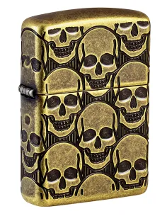 Зажигалка Zippo 46302 - Armor® - Cackling Cranium - Antique Brass 