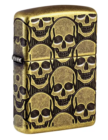 Зажигалка Zippo 46302 - Armor® - Cackling Cranium - Antique Brass 