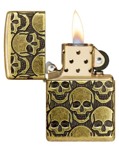 Зажигалка Zippo 46302 - Armor® - Cackling Cranium - Antique Brass  2