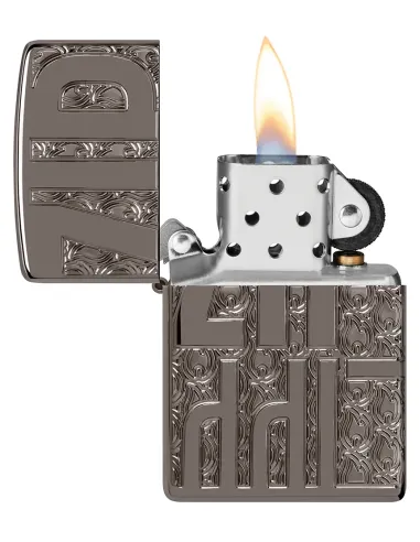 Зажигалка Zippo 46312 - Armor® - Reverse Carve - Black Ice