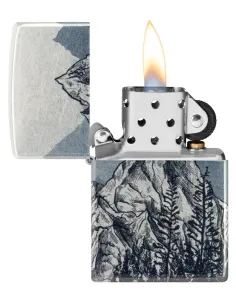 Зажигалка Zippo 46280 - Mountain Sketch - 540 Tumbled Chrome 2