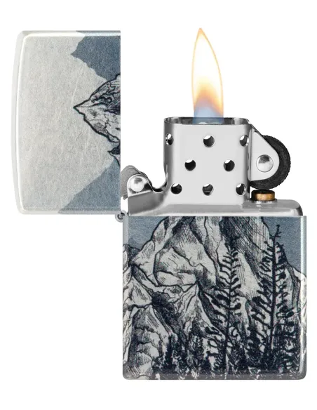 Зажигалка Zippo 46280 - Mountain Sketch - 540 Tumbled Chrome