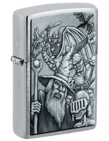 Зажигалка Zippo 46579 - Mystical Beings - Brushed Chrome