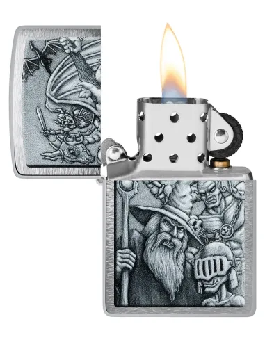 Зажигалка Zippo 46579 - Mystical Beings - Brushed Chrome