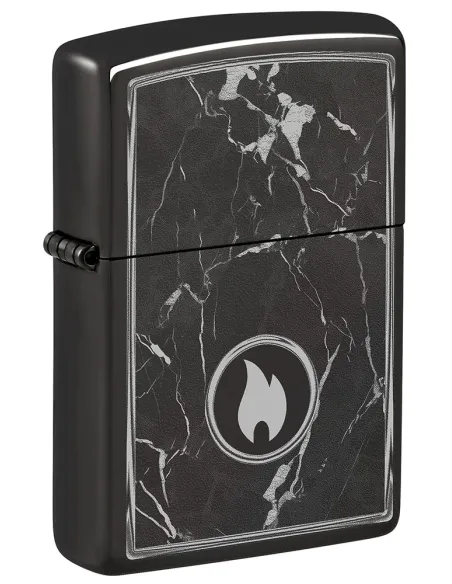 Зажигалка Zippo 46571 - Marlbe Flame - High Polish Black