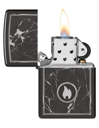 Зажигалка Zippo 46571 - Marlbe Flame - High Polish Black