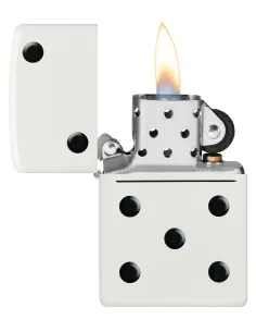 Зажигалка Zippo 46159 - Domino Design - White Matte 2