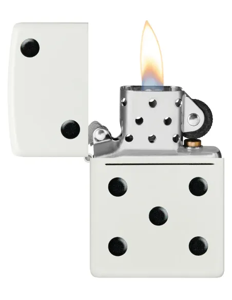 Зажигалка Zippo 46159 - Domino Design - White Matte