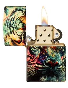 Зажигалка Zippo 46145 - Painted Tiger - 540 Tumbled Brass 2