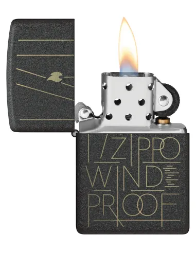 Зажигалка Zippo 46172 - Line Art - Black Crackle™