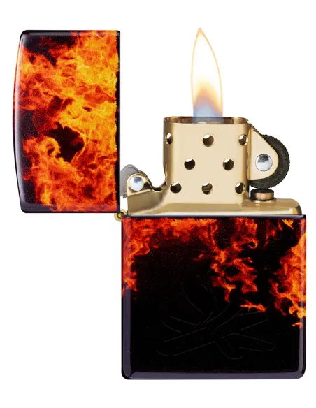 Зажигалка Zippo 46389 - Fusion Inferno - 540 Tumbled Brass