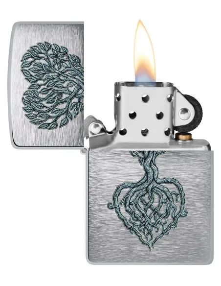 Зажигалка Zippo 46232 - Rooted in Love - Brushed Chrome