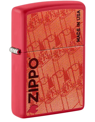 Зажигалка Zippo 46487 - Made in USA - Red Matte
