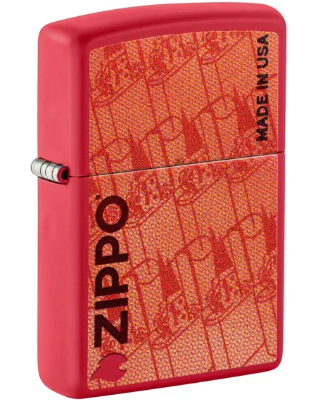 Зажигалка Zippo 46487 - Made in USA - Red Matte