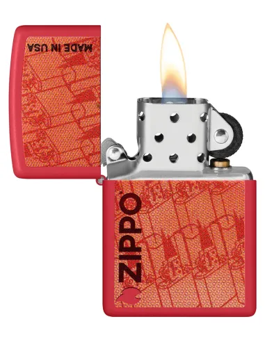 Зажигалка Zippo 46487 - Made in USA - Red Matte