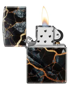 Зажигалка Zippo 46255 - Fusion Marble - 540 Tumbled Chrome 2