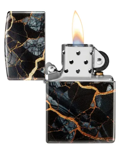 Зажигалка Zippo 46255 - Fusion Marble - 540 Tumbled Chrome