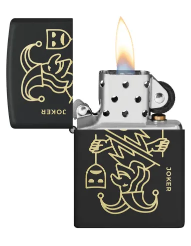 Зажигалка Zippo 46290 - Masked Joker - Black Matte