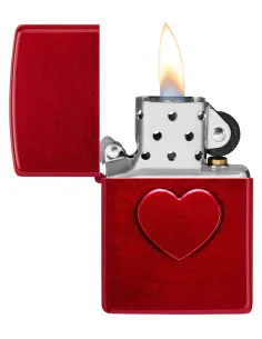 Зажигалка Zippo 46588 - Stamped Heart - Candy Apple Red™ 2