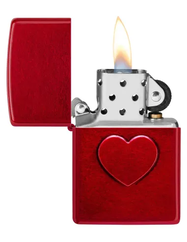 Зажигалка Zippo 46588 - Stamped Heart - Candy Apple Red™