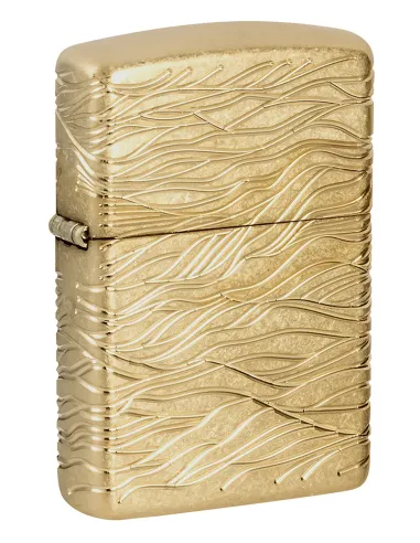 Зажигалка Zippo 46273 - Armor™ - Luxury Waves - Tumbled Brass
