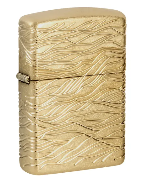 Зажигалка Zippo 46273 - Armor™ - Luxury Waves - Tumbled Brass