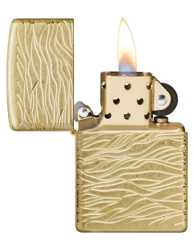 Зажигалка Zippo 46273 - Armor™ - Luxury Waves - Tumbled Brass