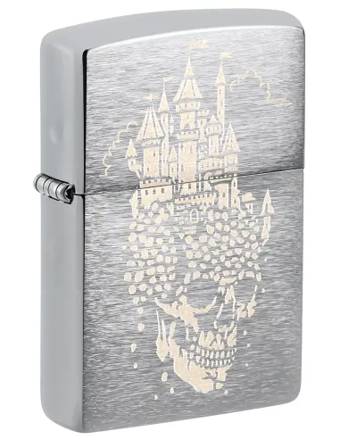 Зажигалка Zippo 46477 - Skull Castle - Brushed Chrome