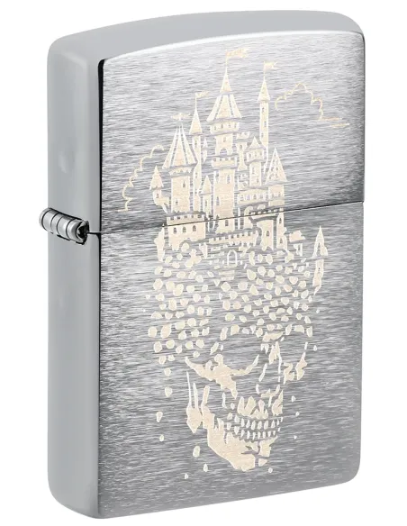 Зажигалка Zippo 46477 - Skull Castle - Brushed Chrome