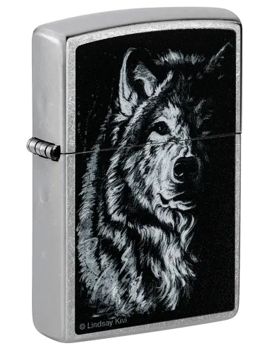 Зажигалка Zippo 46149 - Shadow Wolf - Street Chrome
