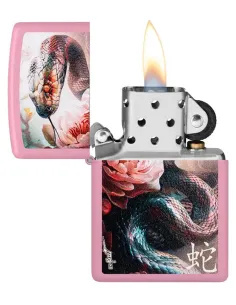 Зажигалка Zippo 46685 - Mazzi Anaconda - Pink Matte 2