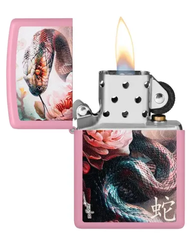 Зажигалка Zippo 46685 - Mazzi Anaconda - Pink Matte