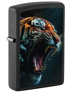 Зажигалка Zippo 46241 - Tiger Roar - Black Matte