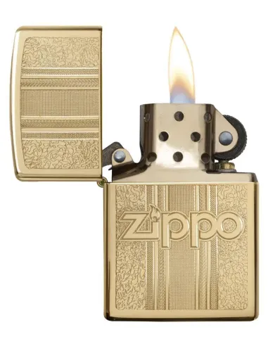 Зажигалка Zippo 29677 - Zippo & Pattern - High Polish Brass