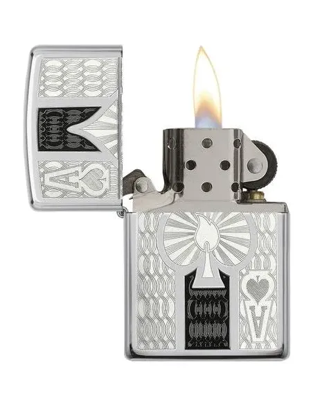 Зажигалка Zippo 24196 - Ace - High Polish Chrome