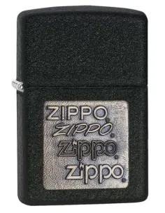 Зажигалка Zippo 362 Black Crackle™ - W/Brs Emblem ZippoZippoZippo