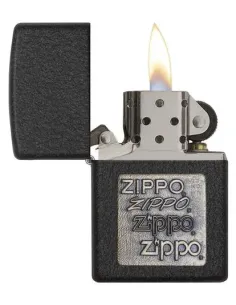 Зажигалка Zippo 362 Black Crackle™ - W/Brs Emblem ZippoZippoZippo 2