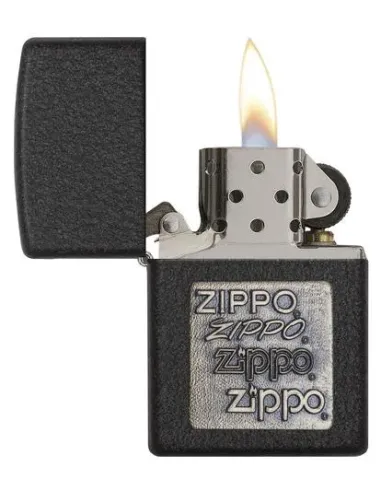 Зажигалка Zippo 362 Black Crackle™ - W/Brs Emblem ZippoZippoZippo