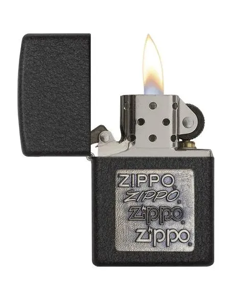 Зажигалка Zippo 362 Black Crackle™ - W/Brs Emblem ZippoZippoZippo