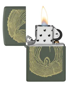 Зажигалка Zippo 48959 - Wood Ring - Green Matte 2