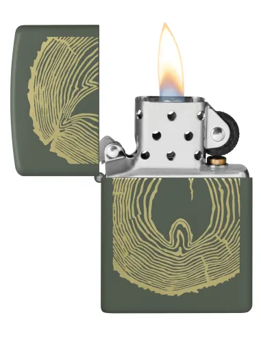 Зажигалка Zippo 48959 - Wood Ring - Green Matte